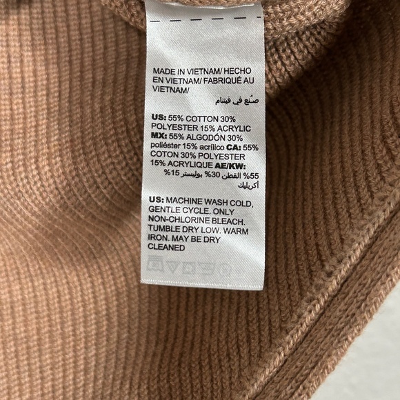 Chicos size 2 Large pullover rib sweater 3/4 sleeve brown cotton shirttail hem - Picture 12 of 12